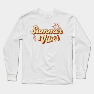 Summer vibes font design Long Sleeve T-Shirt